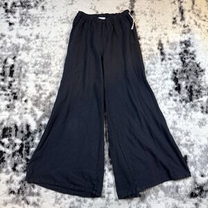 Oh My Gauze Pants Womens Size 0 Black Ultra Wide Hippie Boho Lagenlook
